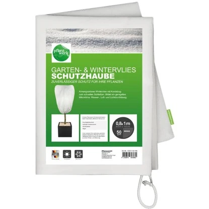 Pflanzwerk® Wintervlies Schutzhaube 2er Set Mit Kordelzug 50 G/m² - 80 X 100 Cm 1 Pflanzwerk® Wintervlies Schutzhaube 2er Set Mit Kordelzug 50 G/m² - 80 X 100 Cm