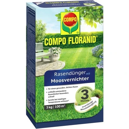 Compo Floranid® Rasendünger Mit Moosvernichter 3 Kg 1 Compo Floranid® Rasendünger Mit Moosvernichter 3 Kg