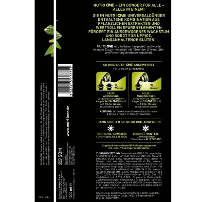 Nutri One Universal-Dünger 1 L Flüssigkonzentrat 2 Nutri One Universal-Dünger 1 L Flüssigkonzentrat – Bild 2